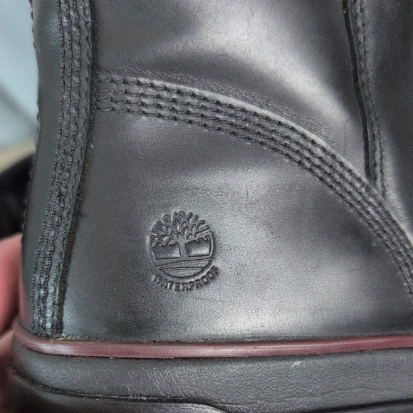 Timberland Women's Black Leather Combat Boots - Picture 8 of 15